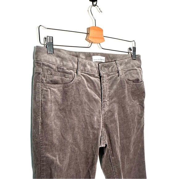 Loft | Gray Curvy Skinny Corduroy Pants Size 4 - Picture 3 of 8